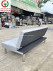 GHẾ SOFA BĂNG - SOFA BED ĐỆM DA XÁM