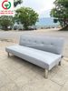 GHẾ SOFA BĂNG - SOFA BED ĐỆM DA XÁM