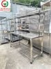 BÀN CHẾ BIẾN INOX LIỀN KỆ 2 TẦNG