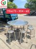 BỘ BÀN GHẾ ĂN INOX HAWATA