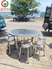 BỘ BÀN GHẾ ĂN INOX HAWATA