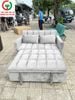 GHẾ SOFA BED ĐỆM NHUNG MÀU XÁM