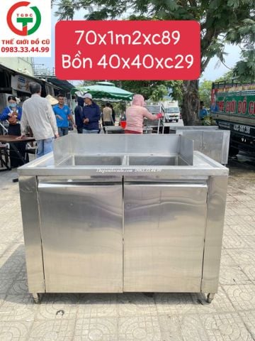 TỦ RỬA INOX 2 HỌNG