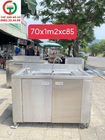 TỦ RỬA INOX 2 HỌNG