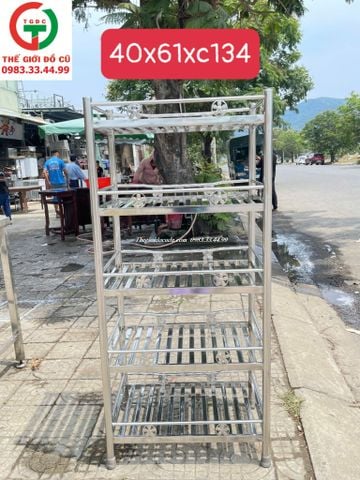 KỆ INOX 5 TẦNG ĐỂ CHÉN BÁT BẾP