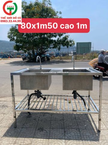CHẬU RỬA INOX 2 HỌNG VUÔNG