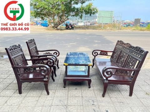 SALON TAY CUỐN GỖ XƯA