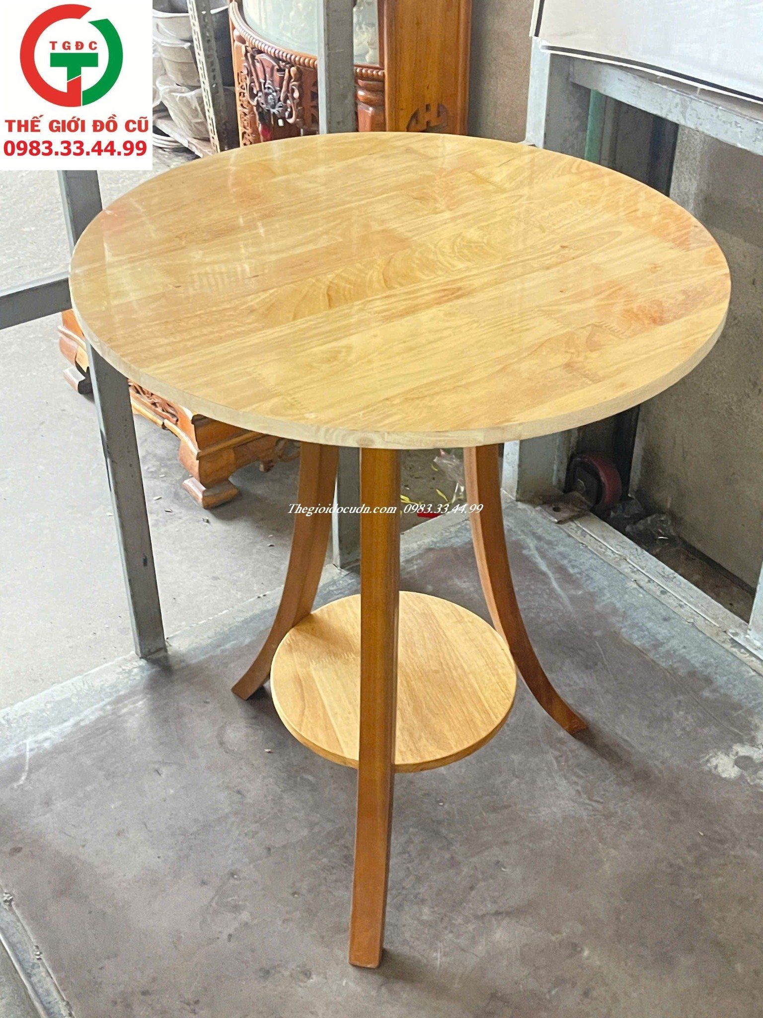 BÀN CAFE GỖ MẶT TRÒN