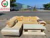 BỘ BÀN GHẾ SOFA GÓC NHUNG DA KHUNG GỖ