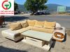 BỘ BÀN GHẾ SOFA GÓC NHUNG DA KHUNG GỖ