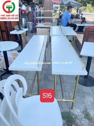 BÀN CAFE BĂNG MÀU TRẮNG