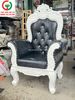 GHẾ SOFA HOÀNG GIA ĐỆM DA KHUNG GỖ