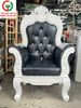 GHẾ SOFA HOÀNG GIA ĐỆM DA KHUNG GỖ