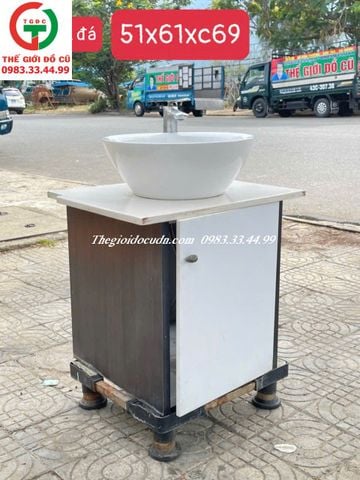 LAVABO CÓ TỦ GỖ MẶT ĐÁ