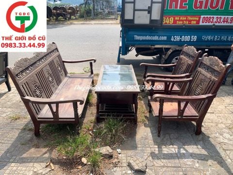 BỘ SALON GỖ XƯA
