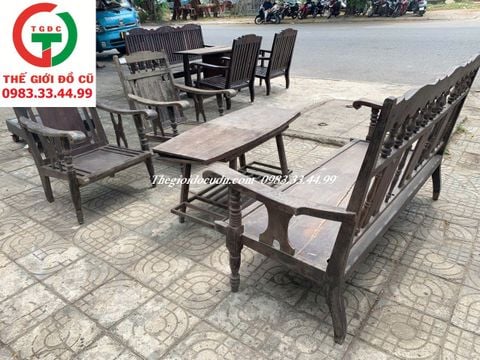 BỘ SALON GỖ XƯA
