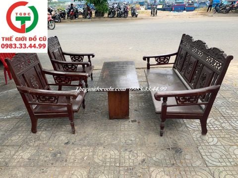 BỘ SALON GỖ XƯA