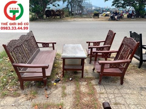 BỘ SALON GỖ XƯA