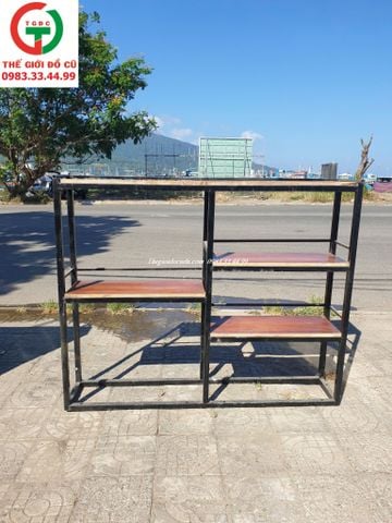 KỆ GỖ KHUNG SẮT NHIỀU BẬC