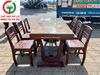 BỘ BÀN TRÀ  - BÀN ĂN 6 GHẾ GỖ GÕ XƯA