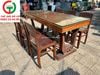 BỘ BÀN TRÀ  - BÀN ĂN 6 GHẾ GỖ GÕ XƯA