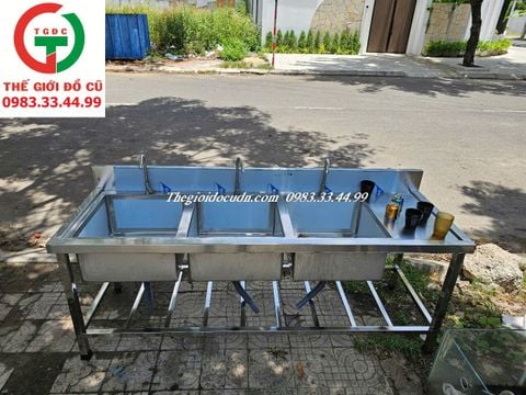 CHẬU RỬA INOX 3 HỌNG
