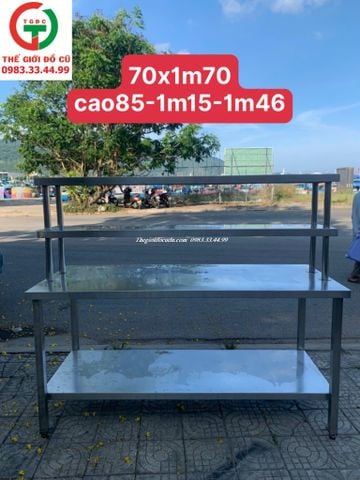 BÀN CHẾ BIẾN INOX - BÀN BẾP INOX LIỀN KỆ