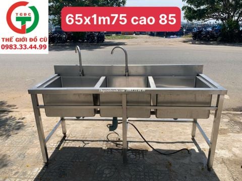 CHẬU RỬA INOX 3 HỌNG VUÔNG