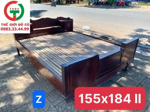 GIƯỜNG ĐẦU HỘP GỖ GÕ XƯA