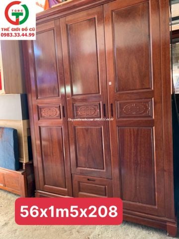 TỦ GỖ ÁO QUẦN 3 CÁNH