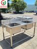 CHẬU RỬA INOX 2 HỌNG VUÔNG