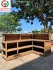 QUẦY THU NGÂN LỄ TÂN GÓC GỖ MDF