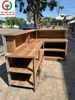 QUẦY THU NGÂN LỄ TÂN GÓC GỖ MDF