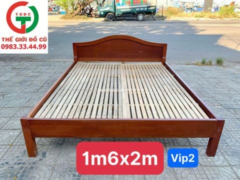 GIƯỜNG GỖ 1M6