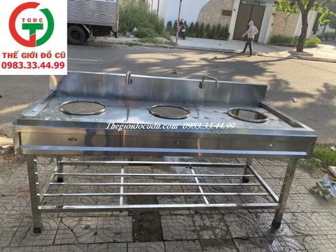 BẾP KHÈ 3 HỌNG INOX