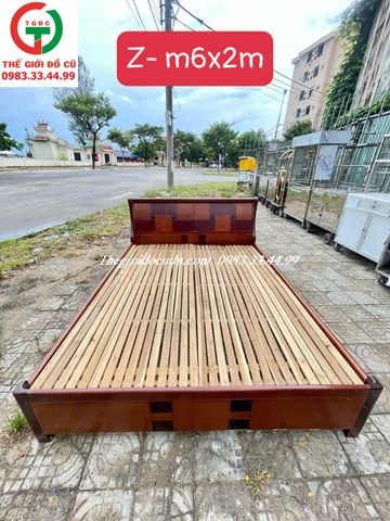 GIƯỜNG GỖ 1M6