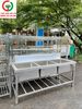 CHẬU RỬA INOX 3 HỌNG VUÔNG