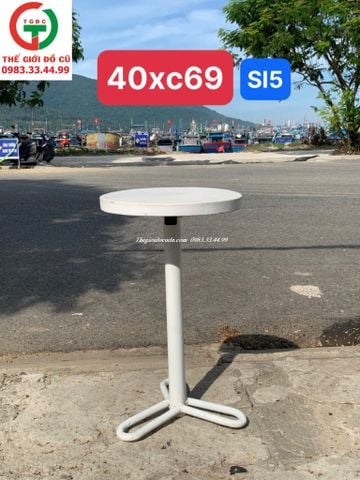 BÀN BAR CAFE GỖ CHÂN TRỤ SẮT