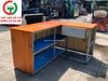 QUẦY BAR GÓC GỖ MDF KHUNG SẮT