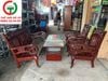 BỘ SALON GỖ TAY CUỐN XƯA