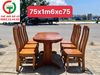 BỘ BÀN ĂN OVAL 6 GHẾ GỖ XOAN ĐÀO