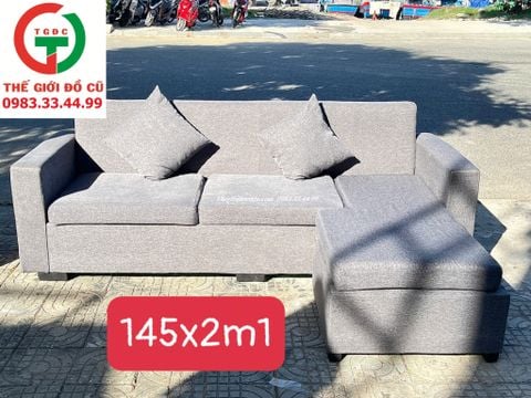BỘ GHẾ SOFA GÓC MÀU XÁM GHI