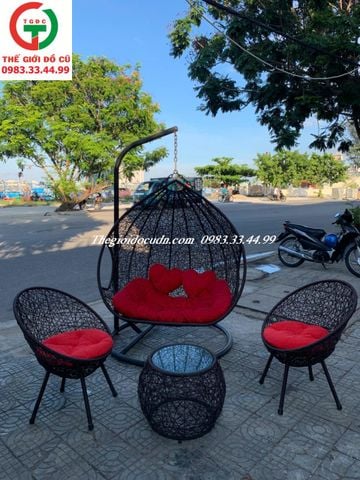 COMBO XÍCH ĐU LỒNG VÀ BÀN GHẾ CAFE SÂN VƯỜN