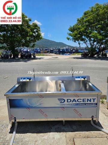 MÁY RỬA CHÉN BÁT CÔNG  NGHIỆP INOX 2 HỌNG DACENT CÔNG NGHỆ SIÊU ÂM