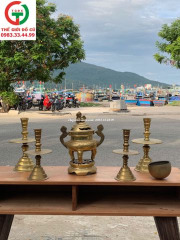 BỘ CHÂN ĐÈN NỒI HƯƠNG LƯ MỎ ĐỒNG