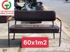 GHẾ SOFA BĂNG ĐỆM DA KHUNG SẮT TAY ỐP GỖ