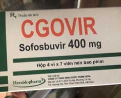 Thuốc Cgovir Sofosbuvir 400mg kháng virut HCV dùng cho điều trị viêm gan C mãn tính