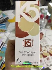 Kem trị nám K5 Lipogel 40ml của Italia có tốt không? Giá bao nhiêu? Mua ở đâu uy tín, chính hãng? 2021 pidobenzone là gì ?