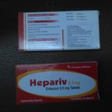Thuốc Hepariv 0,5 mg (Entecavir) điều trị chứng virut viêm gan B mãn tính