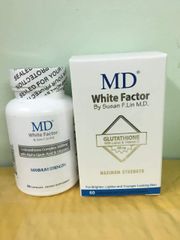 Viên Uống Trắng Da  MD White Factor Maximum Strength của Mỹ có tốt không ? Giá bao nhiêu ?